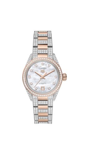 TAG Heuer Carrera Automatic 29 Stainless Steel - Rose Gold - Diamond / MOP / Bracelet